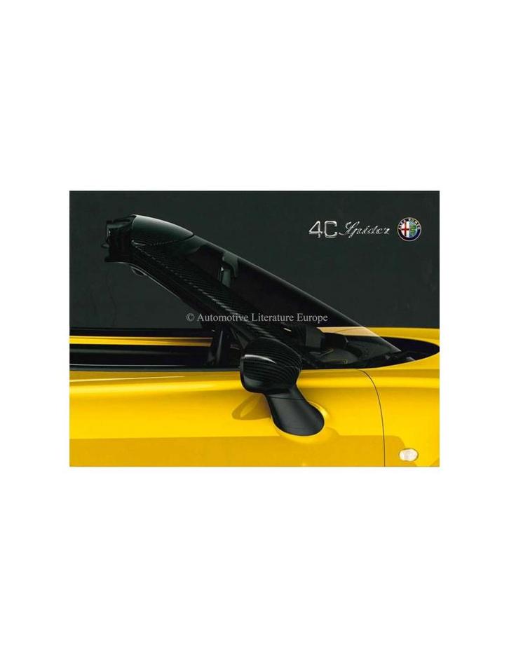 2015 ALFA ROMEO 4C SPIDER BROCHURE NEDERLANDS, Boeken, Auto's | Folders en Tijdschriften, Alfa Romeo