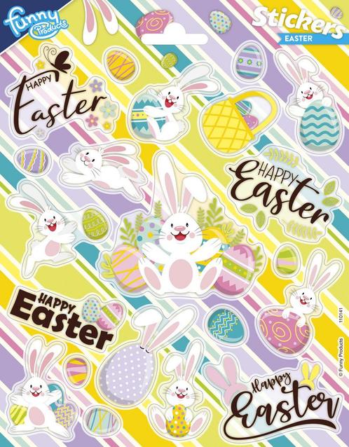 Pasen Stickers Glitter Groot, Hobby en Vrije tijd, Feestartikelen, Nieuw, Verzenden