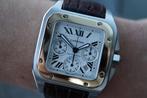 Horloge Cartier Santos 100 XL Chronograph ref. 2740, Overige merken, Leer, Staal, Polshorloge