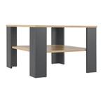 Houten Salontafel - 60 x 60 cm - Donkergrijs / Houtkleur - 2, Huis en Inrichting, Tafels | Salontafels, Verzenden, Nieuw