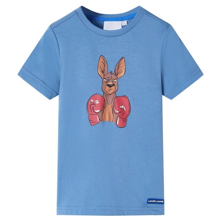 vidaXL Kindershirt met korte mouwen 92 middenblauw, Kinderen en Baby's, Kinderkleding | Overige, Nieuw, Verzenden
