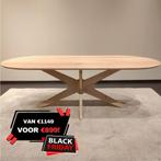 Black Friday!! Eettafel Trapani Plat ovaal naturel 220x100cm, Huis en Inrichting, Tafels | Eettafels, 100 tot 150 cm, Verzenden