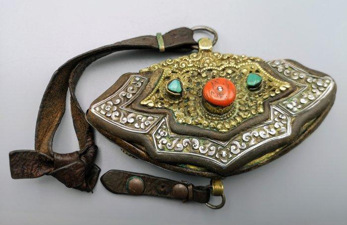 Antieke portemonneebus Tibetaanse (Baghu) - 19e eeuw - Tibet, Antiek en Kunst, Antiek | Overige Antiek