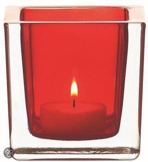 Leonardo Cube Waxinelichthouder - Rood, Huis en Inrichting, Slaapkamer | Matrassen en Bedbodems, Verzenden