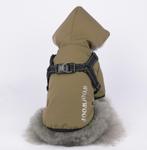 Honden Regenjas inclusief tuigje WoofWoof Beige, Dieren en Toebehoren, Ophalen of Verzenden, Nieuw, Hondenregenjas