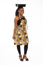 Schort met Afrikaanse print  - Khaki Bogolan Mosaic, Ophalen of Verzenden, Nieuw