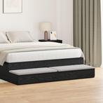 vidaXL Zwarte Bedlades - 135 x 36,5 x 16,5 cm - Gemaakt van, Huis en Inrichting, Verzenden, Nieuw, Hout, Minder dan 45 cm