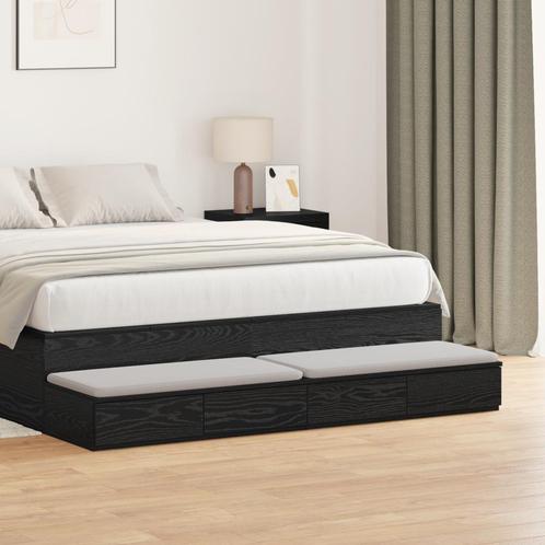 vidaXL Zwarte Bedlades - 135 x 36,5 x 16,5 cm - Gemaakt van, Huis en Inrichting, Slaapkamer | Nachtkastjes, Nieuw, Minder dan 45 cm