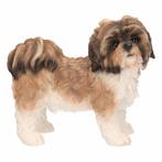 Beeldje schoothondje Shih Tzu bruin/wit11 cm - Beeldjes, Nieuw, Ophalen of Verzenden