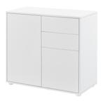 Commode Paarl druk en open 74x79x36 cm wit mat, Huis en Inrichting, Kasten | Dressoirs, Verzenden, Nieuw