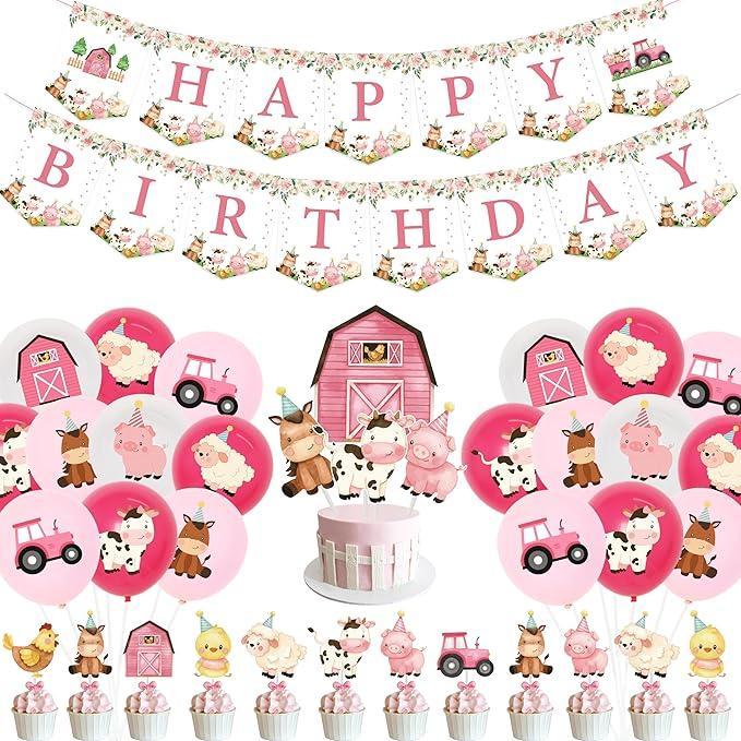 Verjaardagsdecoratie Set - Boerderij Thema - Ballonnen, Hobby en Vrije tijd, Feestartikelen, Nieuw, Verzenden