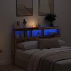 vidaXL Hoofdbordkast met LED 160x17x102 cm oud hout, Huis en Inrichting, Verzenden, Nieuw, Bruin, Hout
