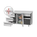 GGM Gastro | Koelwerkbank PREMIUM - 1400x700mm - met 1 deur, Verzenden, Nieuw in verpakking, RVS Meubilair