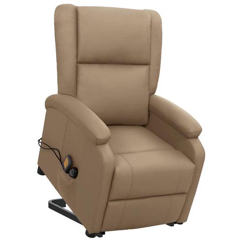 vidaXL Sta-op-massagestoel kunstleer cappuccinokleurig, Sport en Fitness, Massageproducten, Nieuw, Verzenden