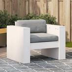 vidaXL Tuinbank 79x60x62 cm massief grenenhout wit, Tuin en Terras, Tuinsets en Loungesets, Verzenden, Nieuw