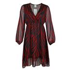 Rinascimento • rode jurk met zebra motief • S, Nieuw, Rinascimento, Maat 36 (S), Verzenden