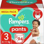 Pampers Baby Dry Luierbroekjes Maat 3 (6-11 kg) 94 stuks, Nieuw, Verzenden