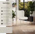 tectake® Gestoffeerde stoel - Eetkamerstoel - Bouclé stof -, Verzenden, Nieuw