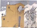 De Griekse monarchie hersteld op spotprent (lijst optie), Antiek en Kunst, Kunst | Litho's en Zeefdrukken, Verzenden
