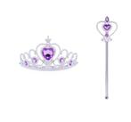 Kroon en staf - Zilver met paars, Sieraden, Tassen en Uiterlijk, Kindersieraden, Ophalen of Verzenden, Nieuw