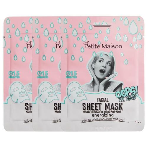 Petite Maison Energizing Facial Sheet Mask - 3x25ml, Sieraden, Tassen en Uiterlijk, Uiterlijk | Gezichtsverzorging, Verzorging