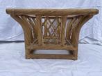 Salontafel - Bamboe, Glas, Rattan