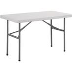 Tafel - Opklapbaar - Rechthoekig - 122 x 61 cm - Wit - U543, Verzenden