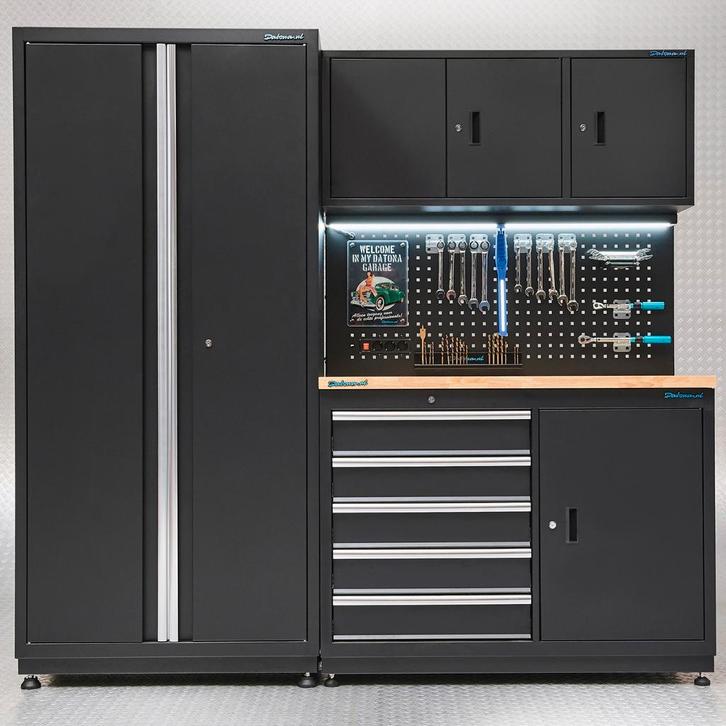 Datona Werkbank 120 cm mit breitem Seitenschrank - Datona -, Doe-het-zelf en Verbouw, Werkbanken, Nieuw, Ophalen of Verzenden