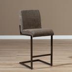 50% Korting: Velvet barkruk Lio bruin 70 cm, Ophalen, Zo goed als nieuw