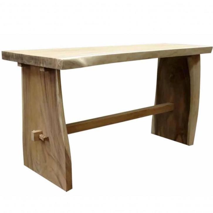 Boomstam bartafel 220x70xH110 cm – bladdikte 8 cm, Tuin en Terras, Tuintafels, Nieuw, Ophalen of Verzenden