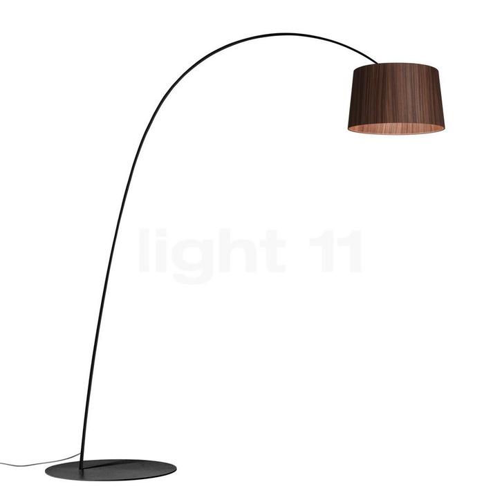 Foscarini Twiggy Wood Booglamp LED, zwart - palissander, Huis en Inrichting, Lampen | Vloerlampen, Nieuw, Verzenden