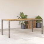 vidaXL Tuintafel met acaciahouten blad 190x90x75 cm poly, Verzenden, Nieuw