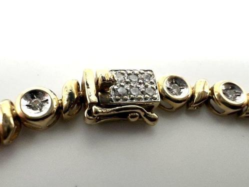 Armband - 18 karaat Geel goud, Witgoud - 0.60ct. tw. Diamant, Sieraden, Tassen en Uiterlijk, Armbanden