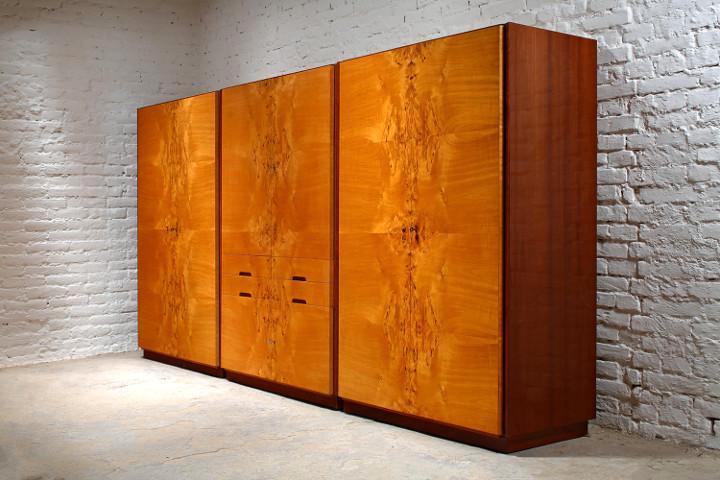 3 x Kledingkast, Set uit 1960, Perfecte Hang-Leg Indeling, Antiek en Kunst, Antiek | Meubels | Kasten