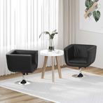 vidaXL Barstoelen 2 st kunstleer zwart, Huis en Inrichting, Fauteuils, Verzenden, Nieuw