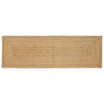 vidaXL Gebied Tapijt Beige 80 x 250 cm Jute, Huis en Inrichting, Verzenden, Nieuw, Beige
