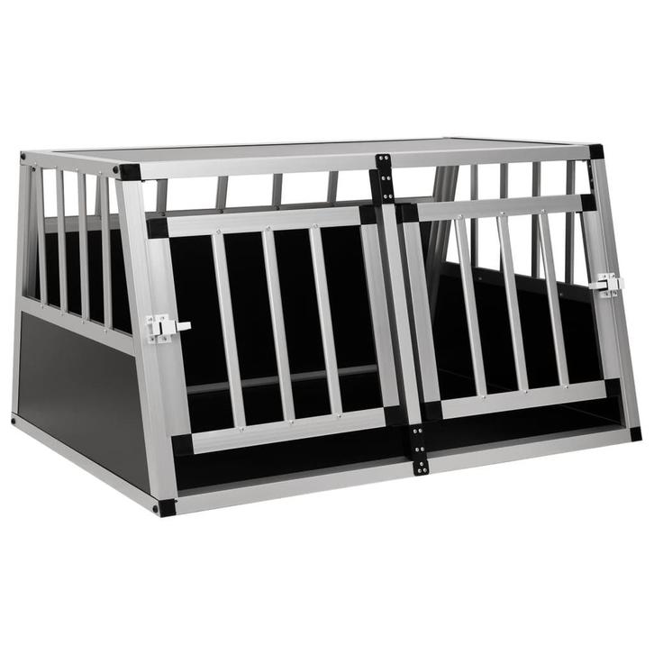 vidaXL Hondenbench met dubbele deur 89x69x50 cm, Dieren en Toebehoren, Hondenhokken, Nieuw, Verzenden