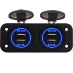 ProRide 12V USB Stopcontact 4 Poorten - Tweevoudig Inbouw -, Doe-het-zelf en Verbouw, Verzenden, Nieuw