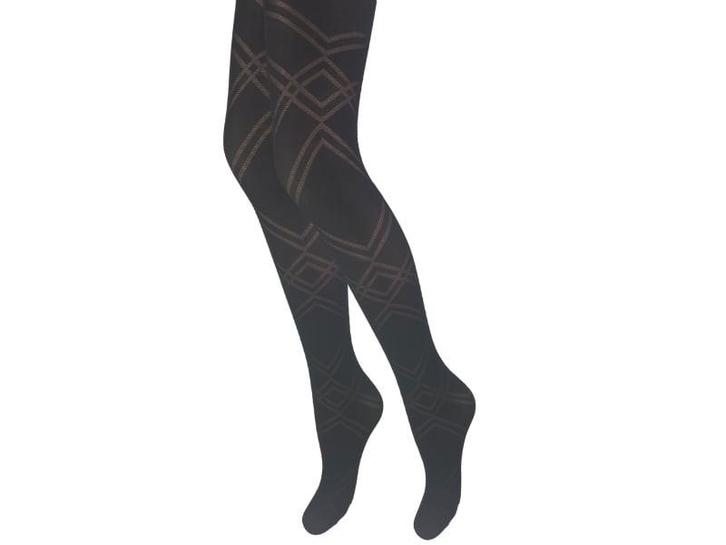 Panty - Ruit/Zigzag - Zwart, Kleding | Dames, Leggings, Maillots en Panty's, Verzenden