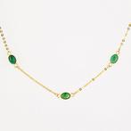 Hanger - 18 karaat Geel goud Smaragd