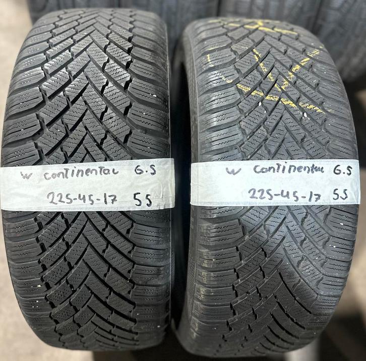 2x225-45-17 Continental Winter 2x6.5m €55 per band 225 45 17, Auto-onderdelen, Banden en Velgen, 17 inch, Winterbanden, 225 mm