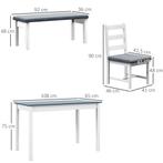 TRUUSK Eetgroep, Eettafel Met 2 Gestoffeerde Stoelen, Bank,, Huis en Inrichting, Tafels | Eettafels, Verzenden, Nieuw