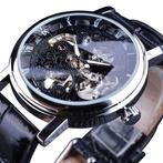 Gouden Kast Luxe Horloge voor Heren - Leren Bandje, Verzenden, Nieuw, Winner