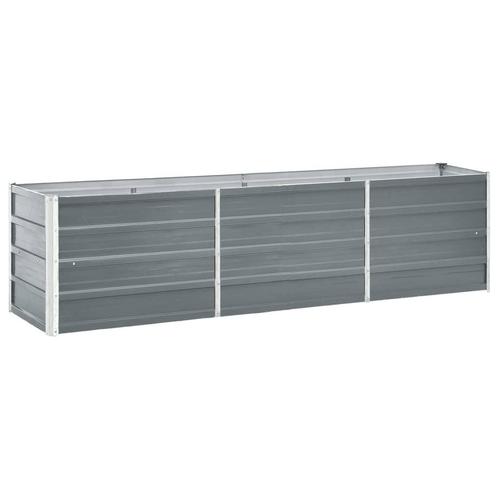 vidaXL Plantenbak verhoogd 240x40x45 cm gegalvaniseerd staal, Tuin en Terras, Bloembakken en Plantenbakken, 100 cm of meer, Nieuw