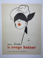 René Gruau - Le Rouge Baiser (1949) - Jaren 1940, Antiek en Kunst, Kunst | Tekeningen en Foto's