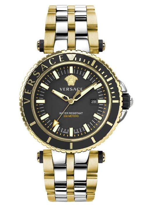 Versace VEAK00518  V-Race Diver heren horloge, Sieraden, Tassen en Uiterlijk, Horloges | Heren, Staal, Nieuw, Staal, Overige merken