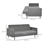 TRUUSK HOMCOM Schlafsofa 3-Sitzer mit Schlaffunktion und ver, Verzenden, Nieuw