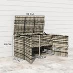 TRUUSK Rattan Kussenbox 350L 2-Niveaus Weerbestendig Kussenb, Verzenden, Nieuw