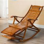 Bamboe Schommelstoel: Comfortabele Relax Fauteuil Woonkamer, Tuin en Terras, Tuinstoelen, Verzenden, Nieuw