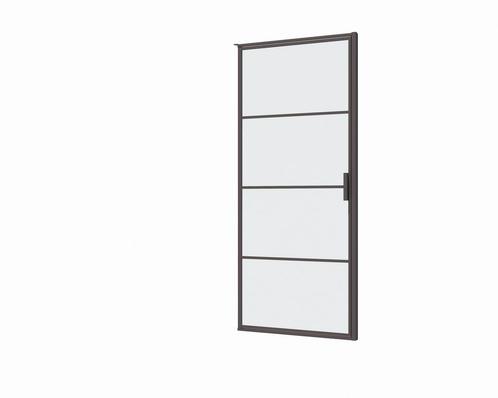Douchedeur 90x200cm 6mm Nano glas mat zwart serie Rafaella, Doe-het-zelf en Verbouw, Sanitair, Verzenden